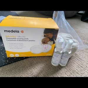 Pumping supplies: nursing pads, cooling/heading pads, 2new coboo pumping spray